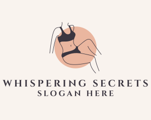 Intimate - Pretty Underwear Woman logo design