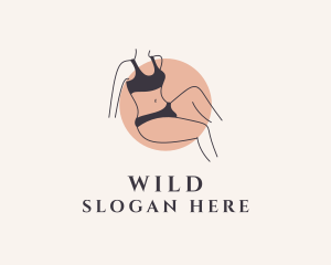 Sexy - Pretty Underwear Woman logo design