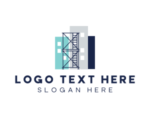 Building - Building Structure Scaffolding logo design
