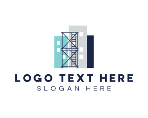 Platform - Building Structure Scaffolding logo design