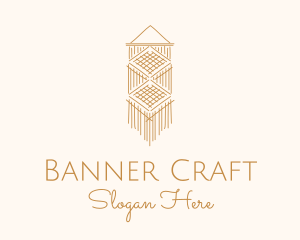 Gold Macrame Wall Decoration logo design