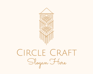 Gold Macrame Wall Decoration logo design