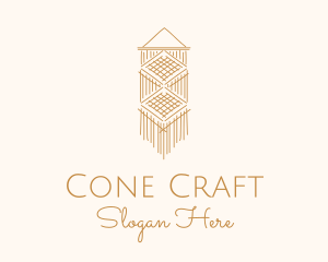 Gold Macrame Wall Decoration logo design