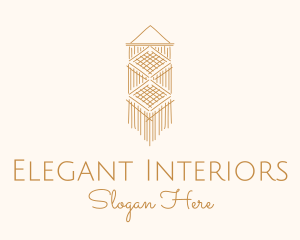 Gold Macrame Wall Decoration logo design