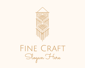 Gold Macrame Wall Decoration logo design