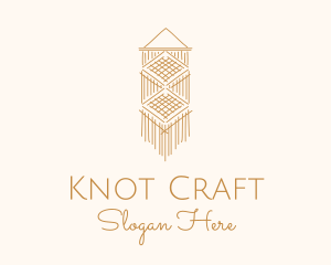 Gold Macrame Wall Decoration logo design