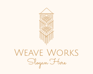 Weave - Gold Macrame Wall Decoration logo design