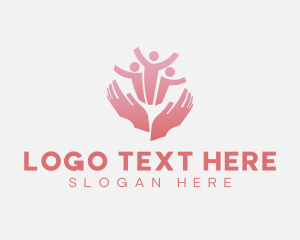 Giving - Family Helping Hand logo design
