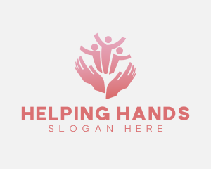 Aid - Family Helping Hand logo design