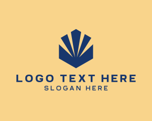Shape - Hexagon Sunshine Shell logo design