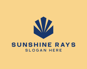 Hexagon Sunshine Shell logo design