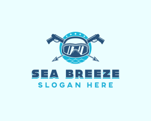 Spearfishing Aquatic League logo design