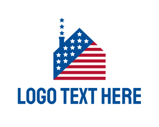 Abstract American House Logo
