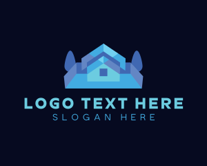 Mortgage - Roof Geometric House logo design