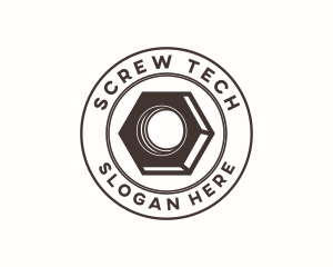 Hex Screw Nut logo design