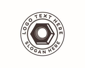 Screw - Hex Screw Nut logo design