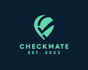 Locator Pin Check logo design