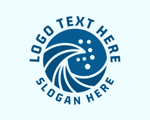 Tide - Ocean Tsunami Badge logo design