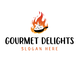 Hot Cuisine Food logo design