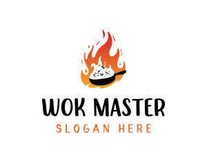 Wok - Hot Cuisine Food logo design