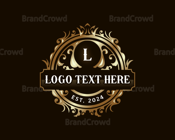 Elegant Crown Filigree Logo