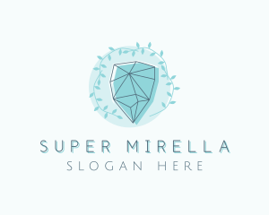 Jewelry - Leaf Vine Crystal logo design