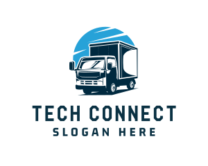 Courier Service - Truck Vehicle Logistics logo design