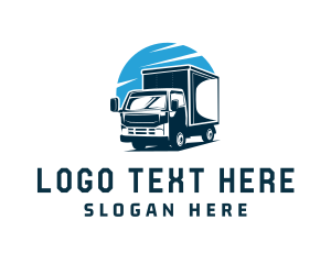 Courier Service - Truck Vehicle Logistics logo design