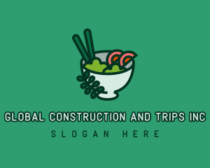 Oriental - Healthy Salad Bowl logo design