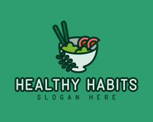 Healthy Salad Bowl logo design