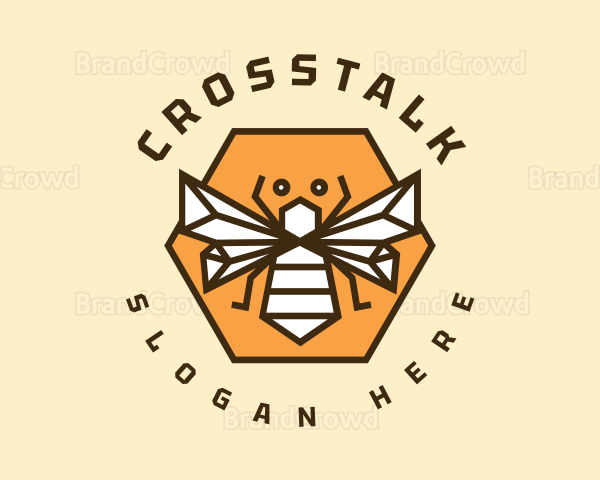 Hexagon Bumblebee Badge Logo