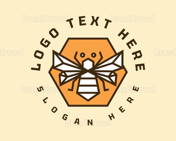 Hexagon Bumblebee Badge Logo