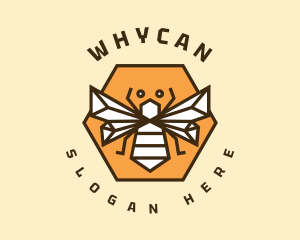 Hexagon Bumblebee Badge Logo