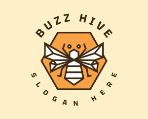 Bumblebee - Hexagon Bumblebee Badge logo design