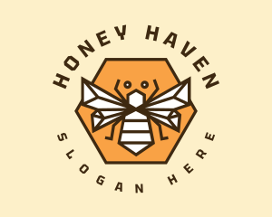 Hexagon Bumblebee Badge logo design