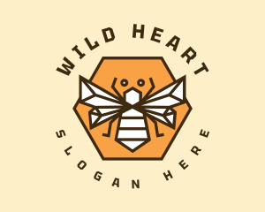 Hexagon Bumblebee Badge logo design