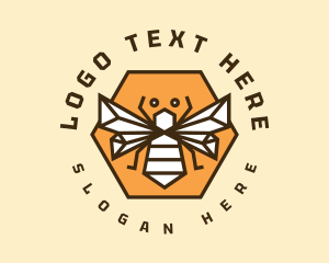 Hexagon Bumblebee Badge Logo