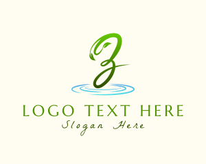 Liquid - Natural Plant Letter Z logo design