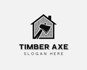 Carpenter Axe Lumberjack logo design