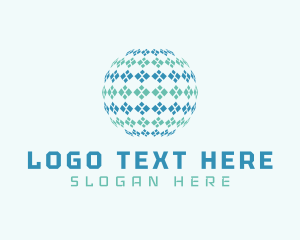 Ecommerce - Modern Technology Globe logo design