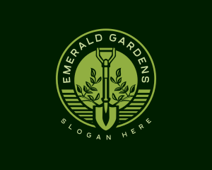 Gardening Shovel Spade logo design