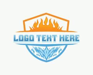 Warm - Hot Cold Ventilation logo design