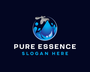 Pure - Water Faucet Plumbing logo design