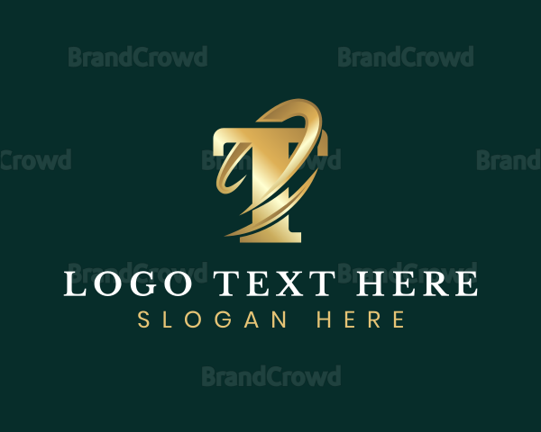 Premium Luxury Swoosh Letter T Logo