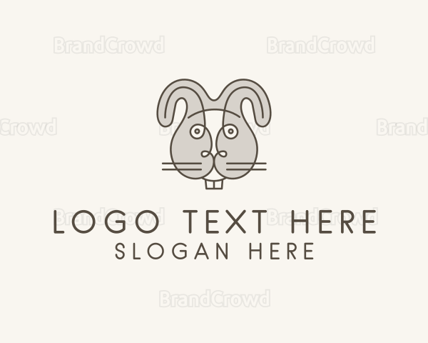 Rabbit Pet Head Logo