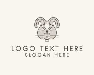 Hare - Rabbit Pet Head logo design