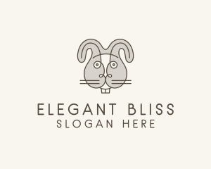 Doodle - Rabbit Pet Head logo design