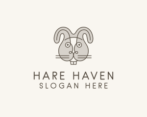 Rabbit Pet Head  logo design