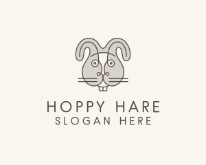 Rabbit Pet Head  logo design