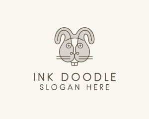 Rabbit Pet Head  logo design